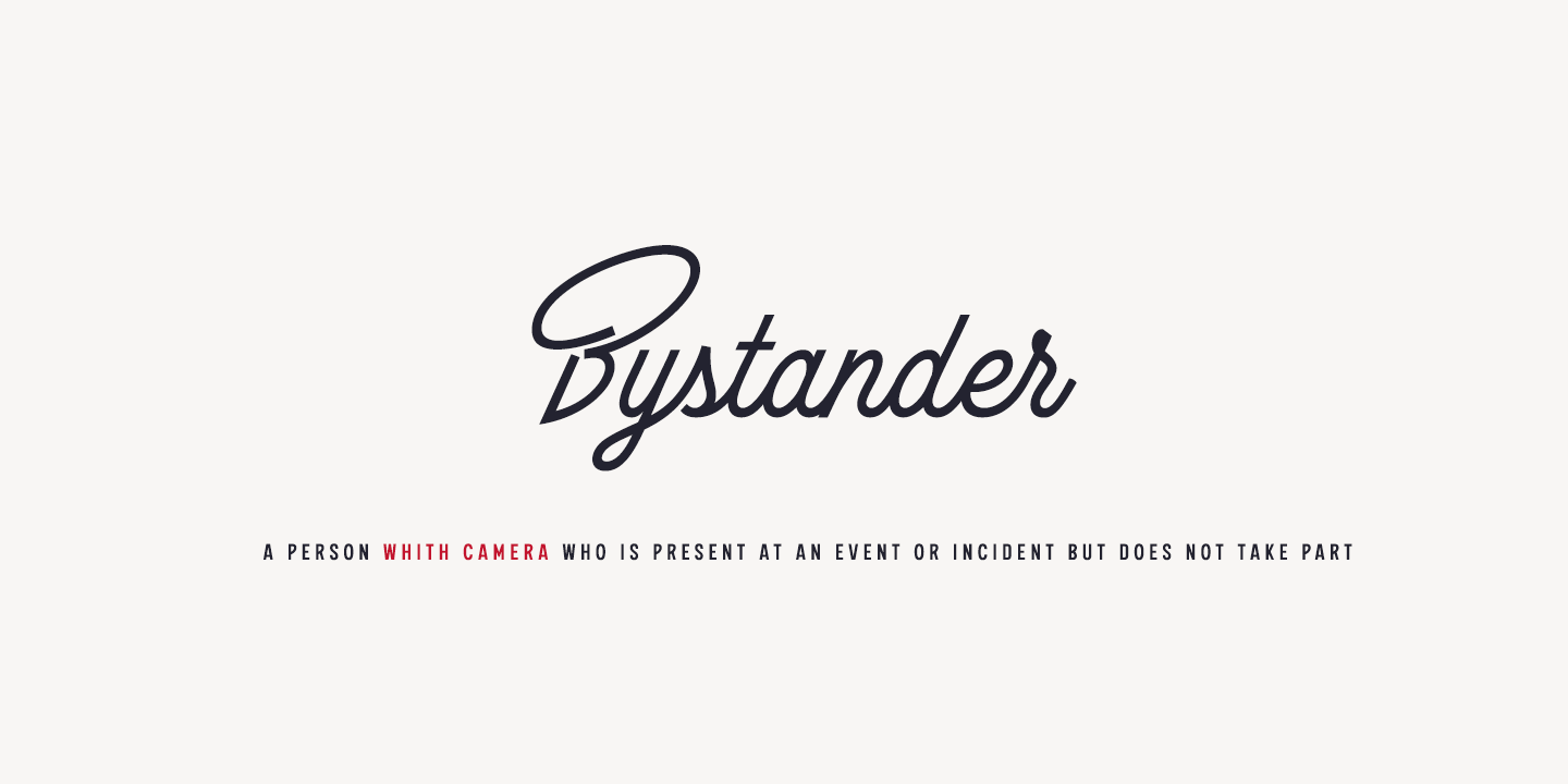 The Bystander Collection Script Regular Font preview